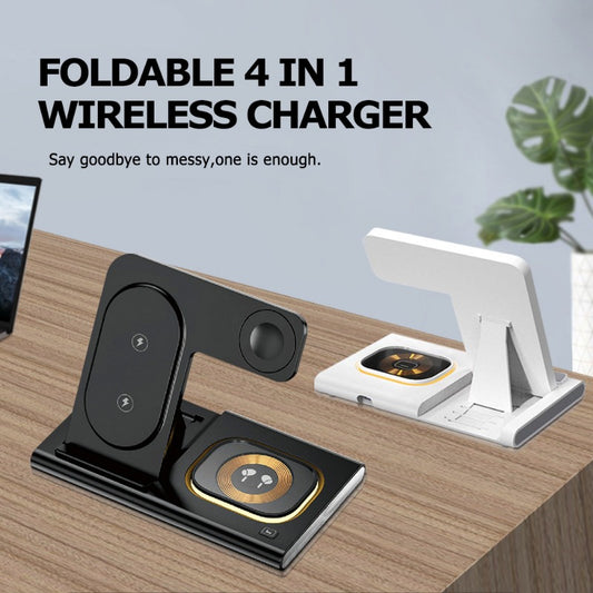 Foldable 4 in 1 Fast Wireless Charging Station Apple Samsung