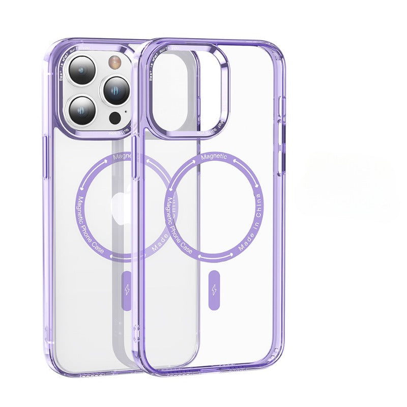 Transparent full-coverage magnetic iPhone case0
