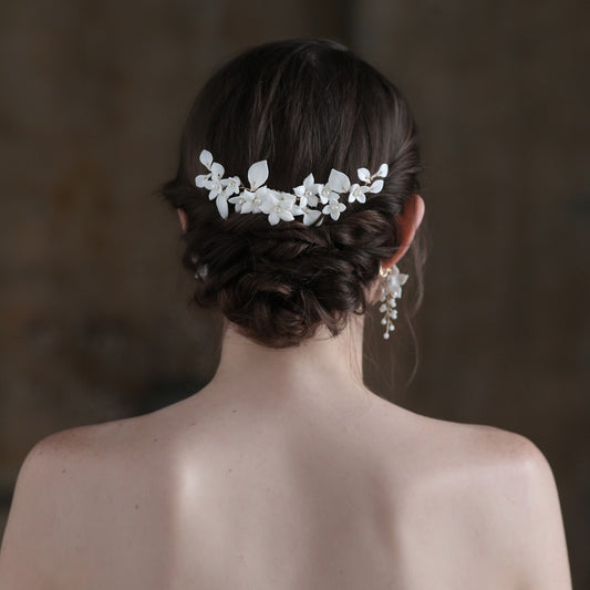 Elegant Ceramic Flower Bridal Accessories0