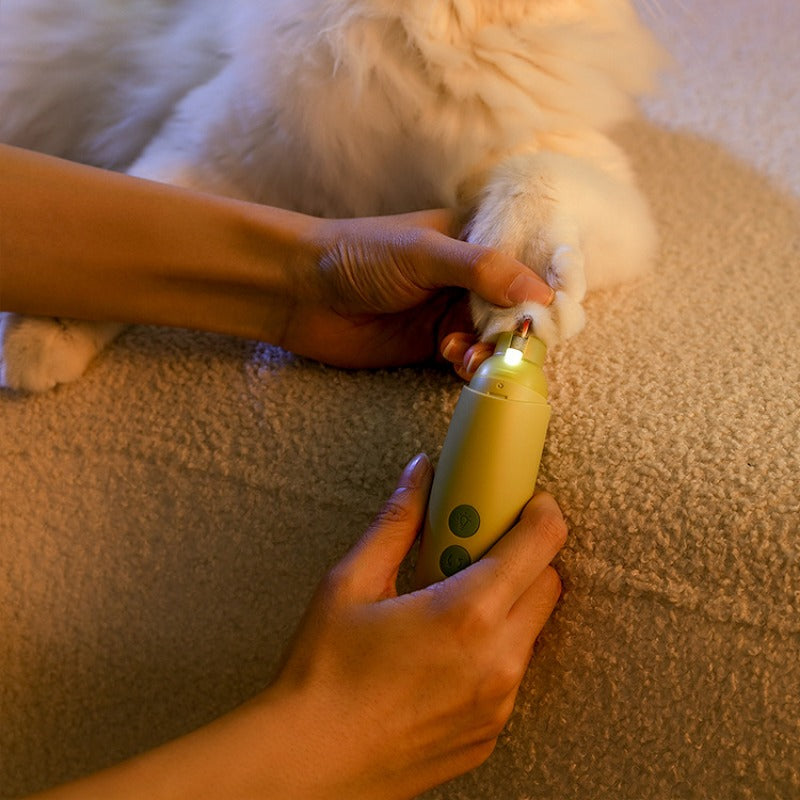 Pet Electric Nail Trimmer for Cats and Dogs with Banana Design
