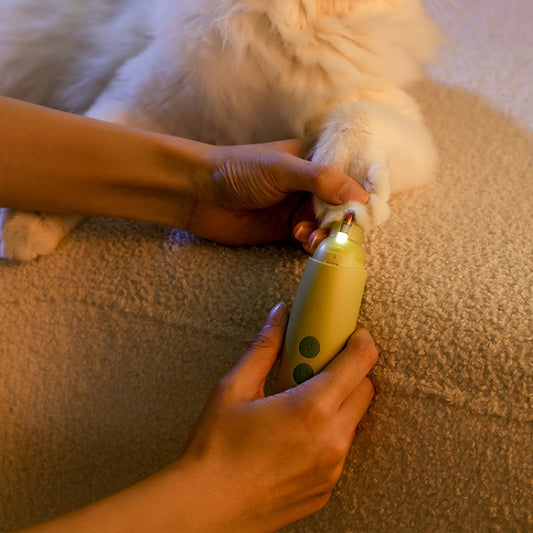Pet Electric Nail Trimmer for Cats and Dogs with Banana Design