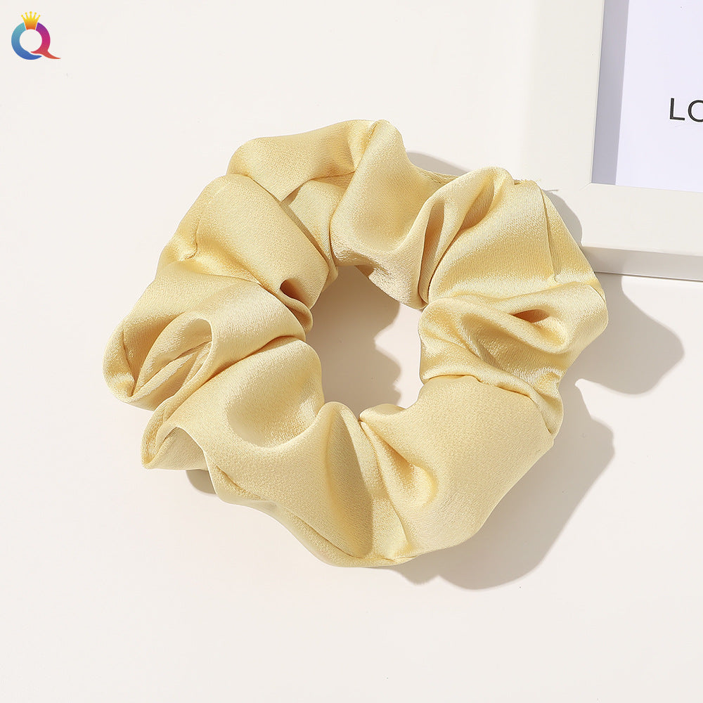 Textured Satin Silky Hair Tie Rubber Band