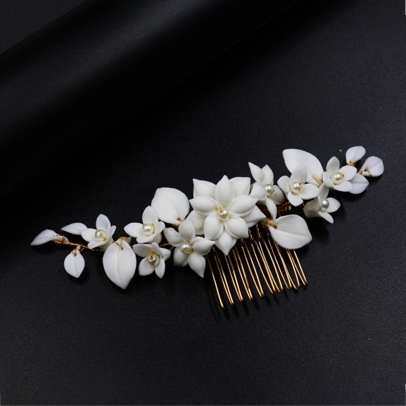 Elegant Ceramic Flower Bridal Accessories3