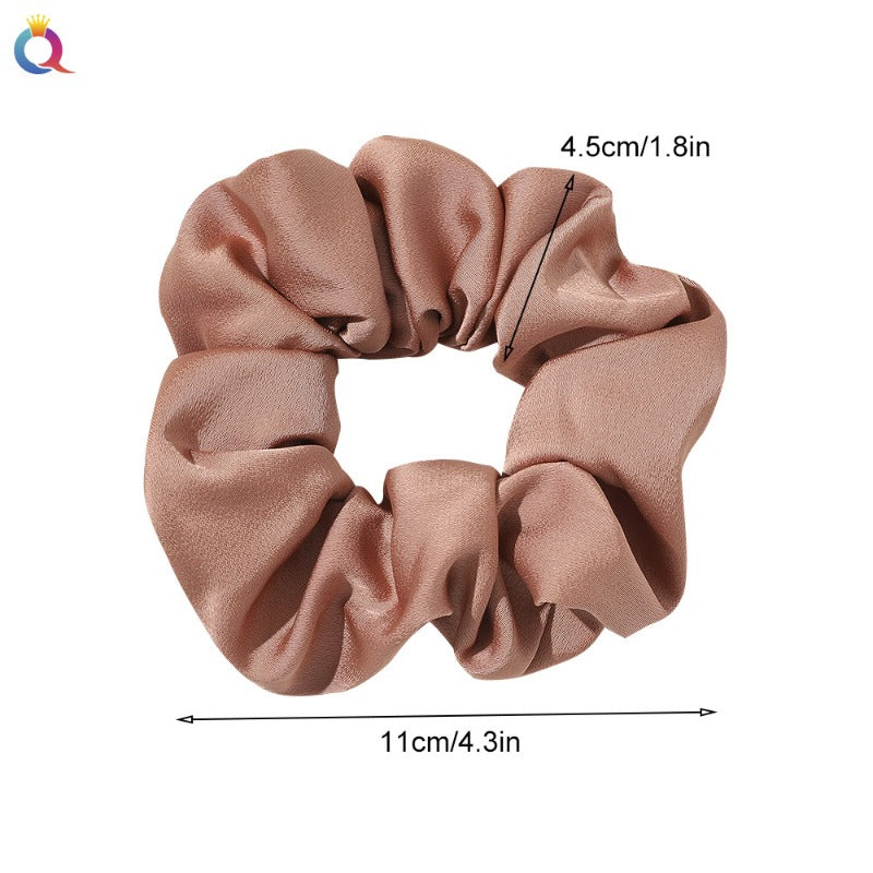 Textured Satin Silky Hair Tie Rubber Band