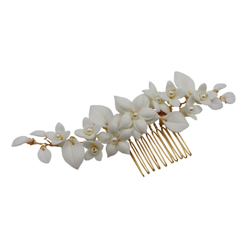 Elegant Ceramic Flower Bridal Accessories6