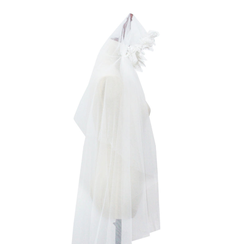Vintage Hooded Lace Bridal Veil for weddings1