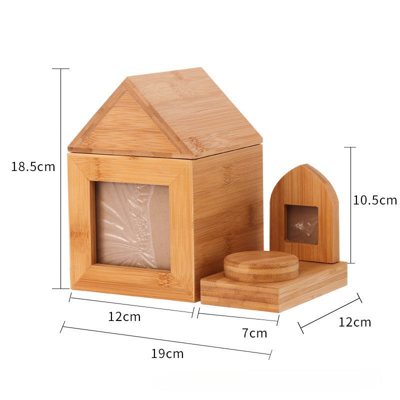 Bamboo Pet Ashes Cremation Urn for memorializing beloved pets4