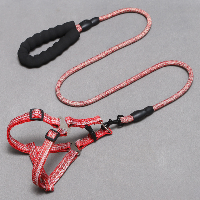 Adjustable Dog Harness Dog Leash Pet Dog Leash Round Rope Pet Harness Traction Supplies