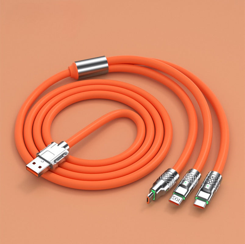 Suitable for Huawei, Android and Apple 3-in-1 Fast Charging Mobile Phone Data Cable