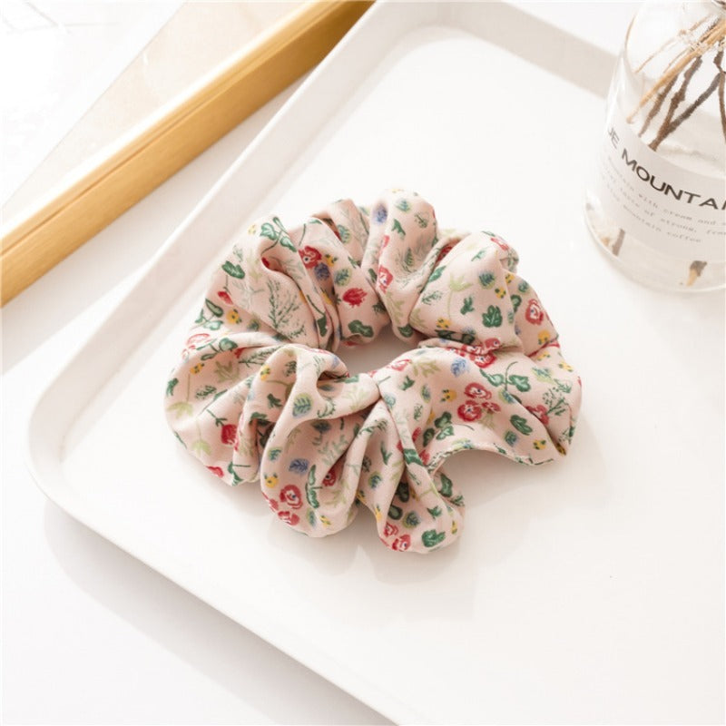 French Fresh Floral Hair Tie