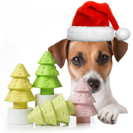 Best selling Christmas tree shaped squeaky toy for dogs6