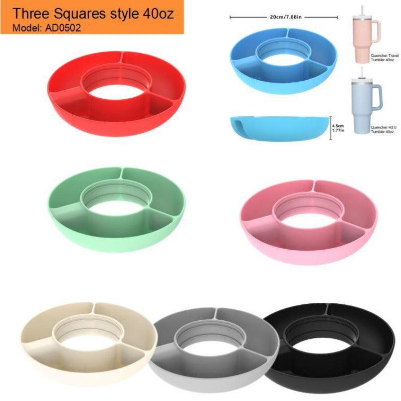 Silicone Snack Tray for 40Oz Stanley Cup Snack Bowl Snack Containers