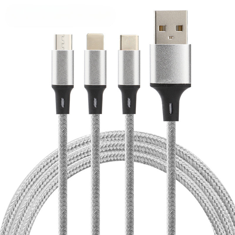 Suitable for Huawei, Android and Apple 3-in-1 Fast Charging Mobile Phone Data Cable