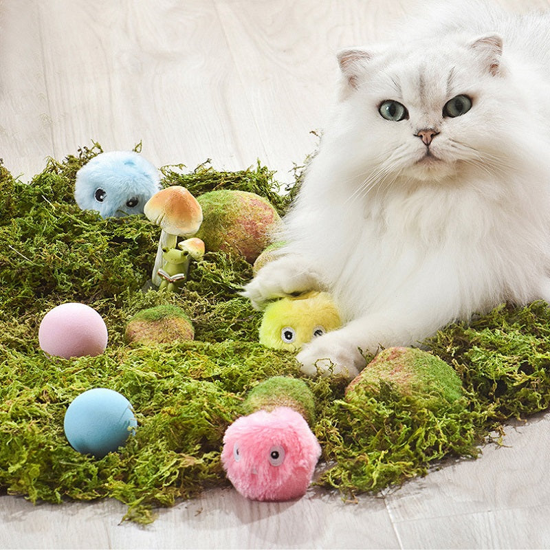 Interactive plush cat toys ball for playful pets9