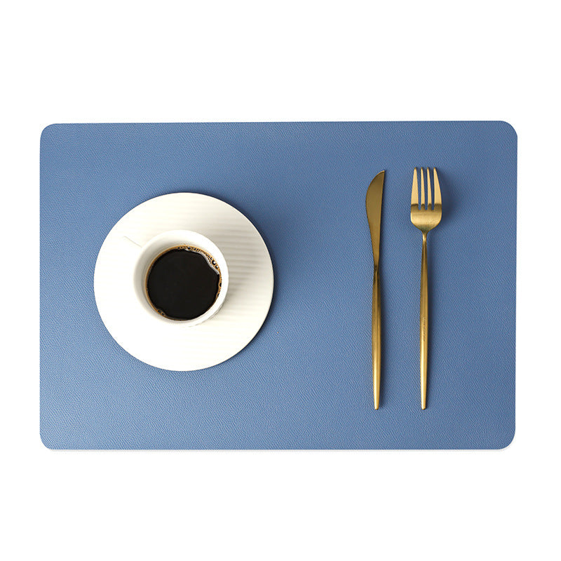 Nordic Solid Color Double Layer Leather Placemat