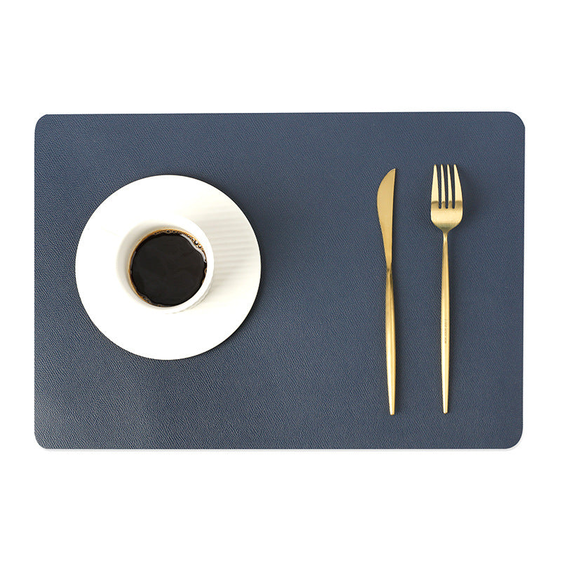 Nordic Solid Color Double Layer Leather Placemat