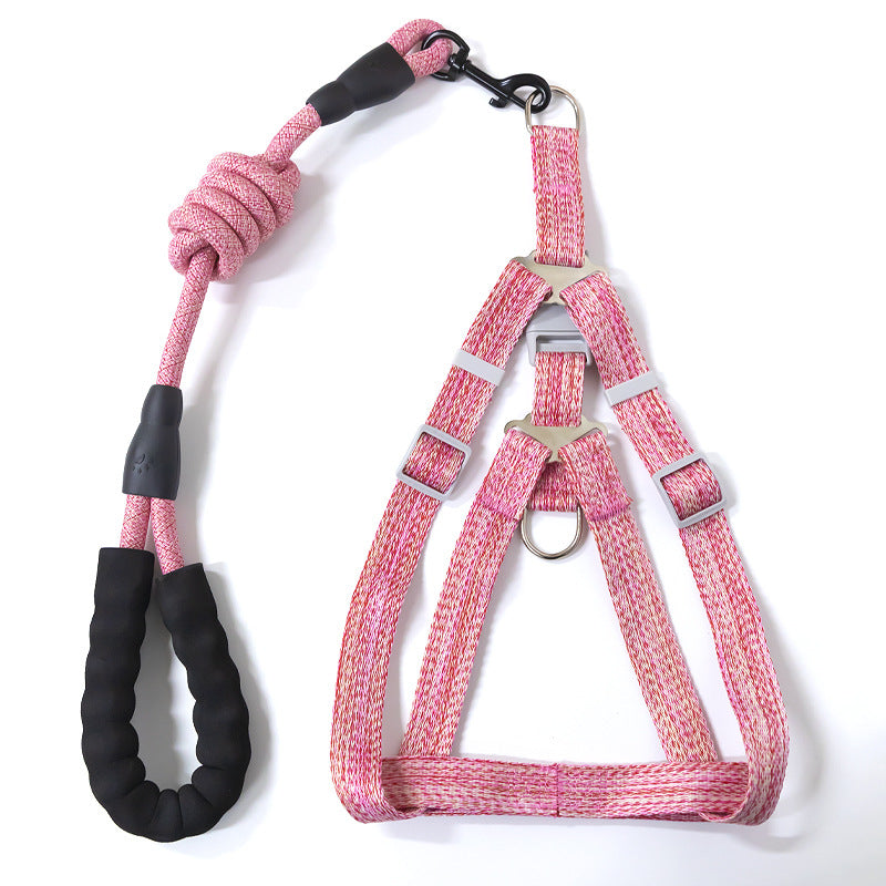 Adjustable Dog Harness Dog Leash Pet Dog Leash Round Rope Pet Harness Traction Supplies