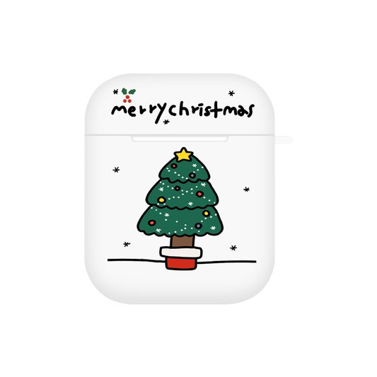 Frosted Christmas Tree design Airpod case4