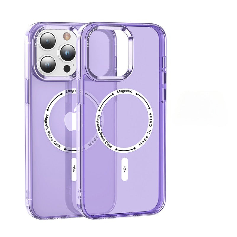 Transparent full-coverage magnetic iPhone case3