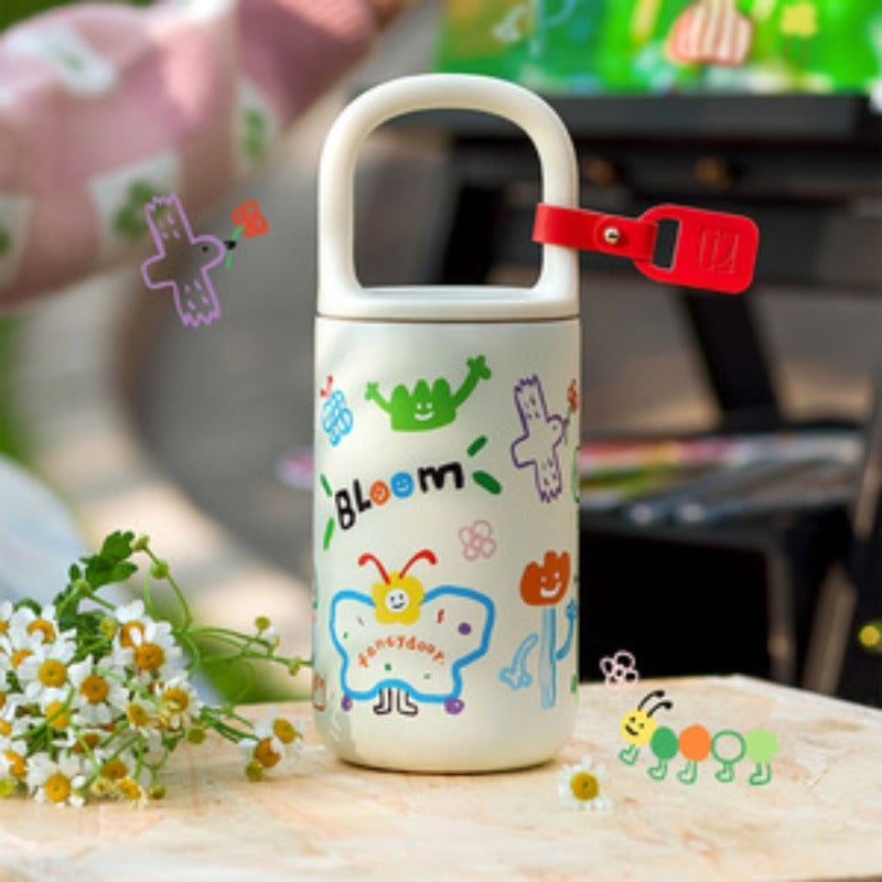 Embrace Spring Thermos Cup Square Lock Stainless Steel Handle Cup