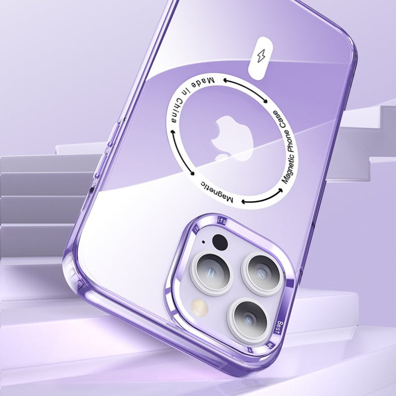 Transparent full-coverage magnetic iPhone case4
