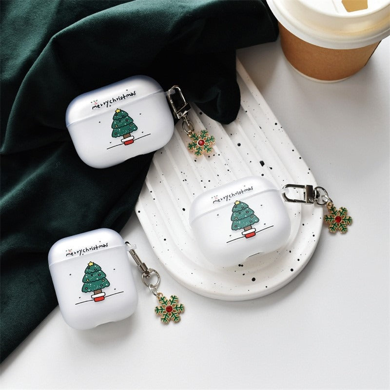 Frosted Christmas Tree design Airpod case2