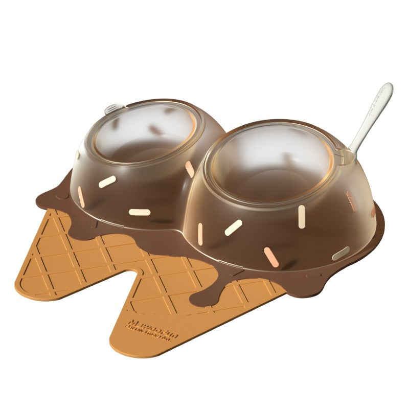 Ice Cream Double Cat Bowl for pets1