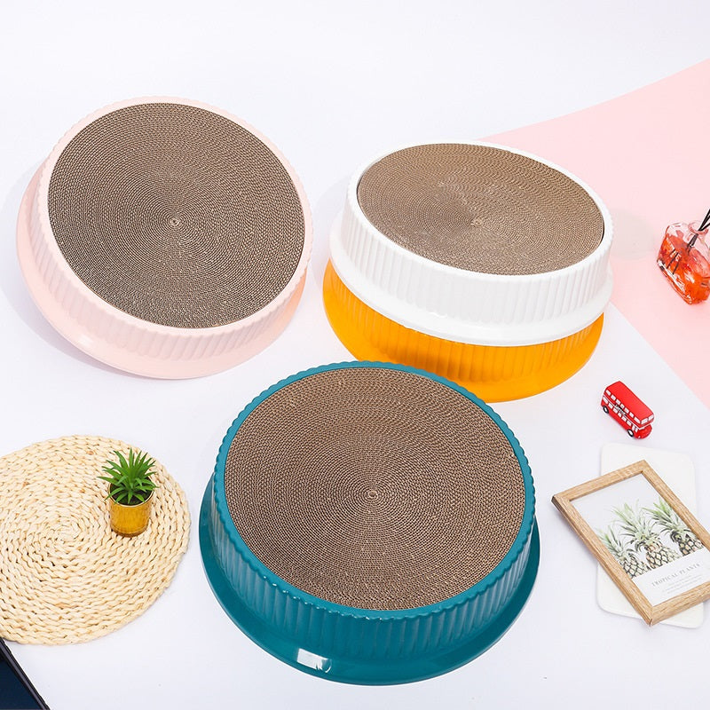 Best selling cat round scratching board pet supplies7
