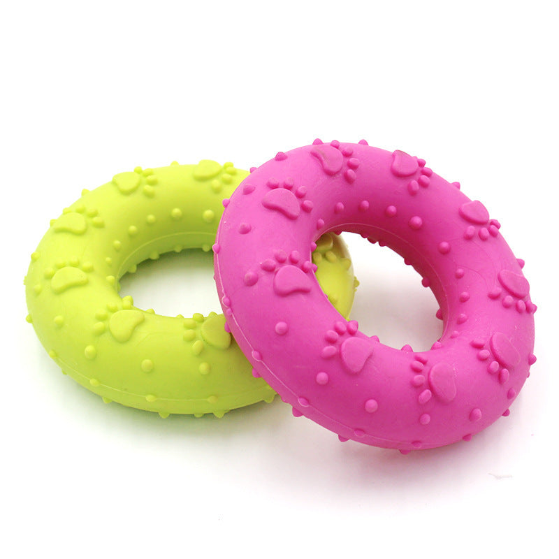 Dog toys in donut shape for playful pets3
