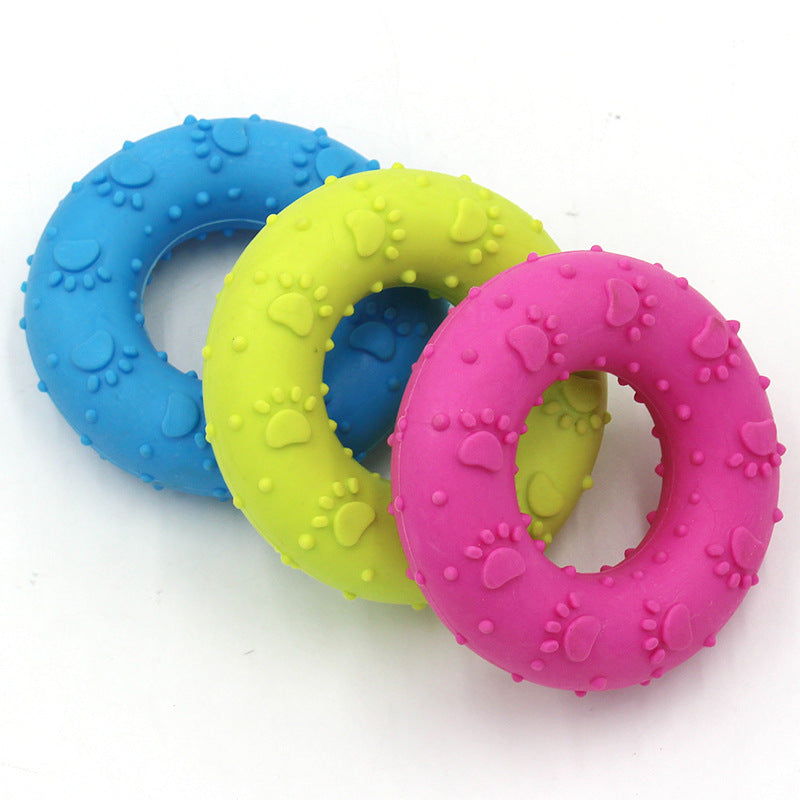 Dog toys in donut shape for playful pets1
