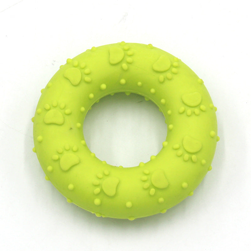 Dog toys in donut shape for playful pets0