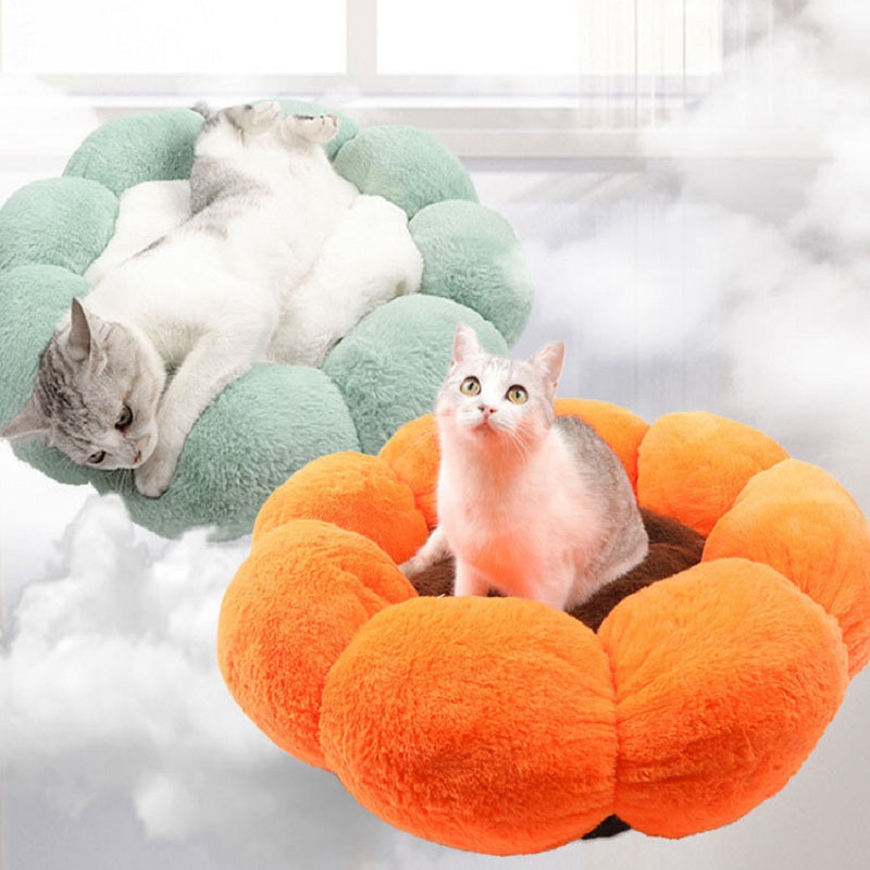 Cozy Cat Bed in Flower Shape Design8