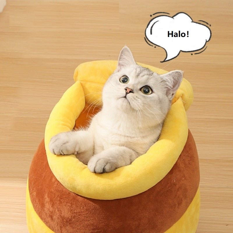 Best selling cat bed shaped like a honey pot for pets0