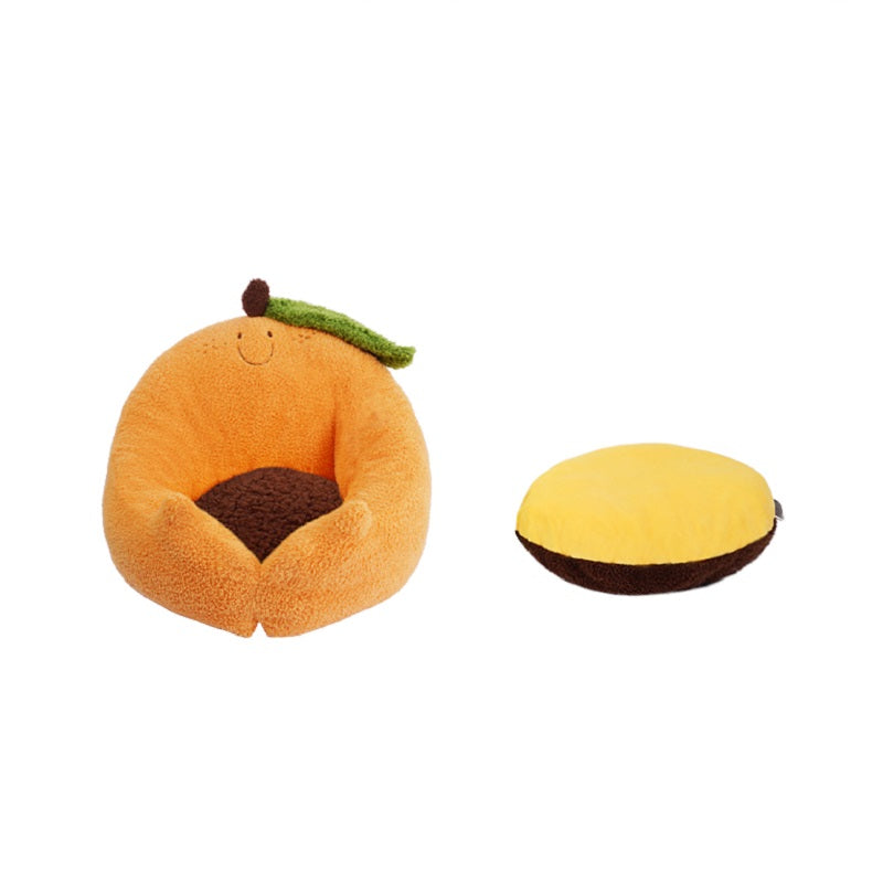 Zeze brand orange cat bed for comfort and style0